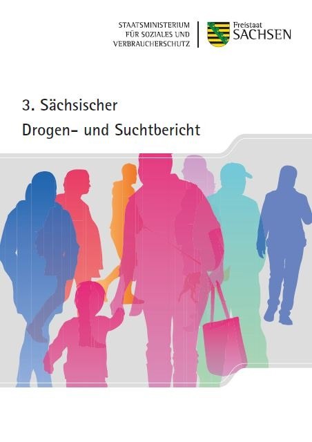 Titelblatt des dritten Sächsischen Drogen und Suchtbericht